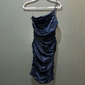 Velvety Blue Holiday Dress